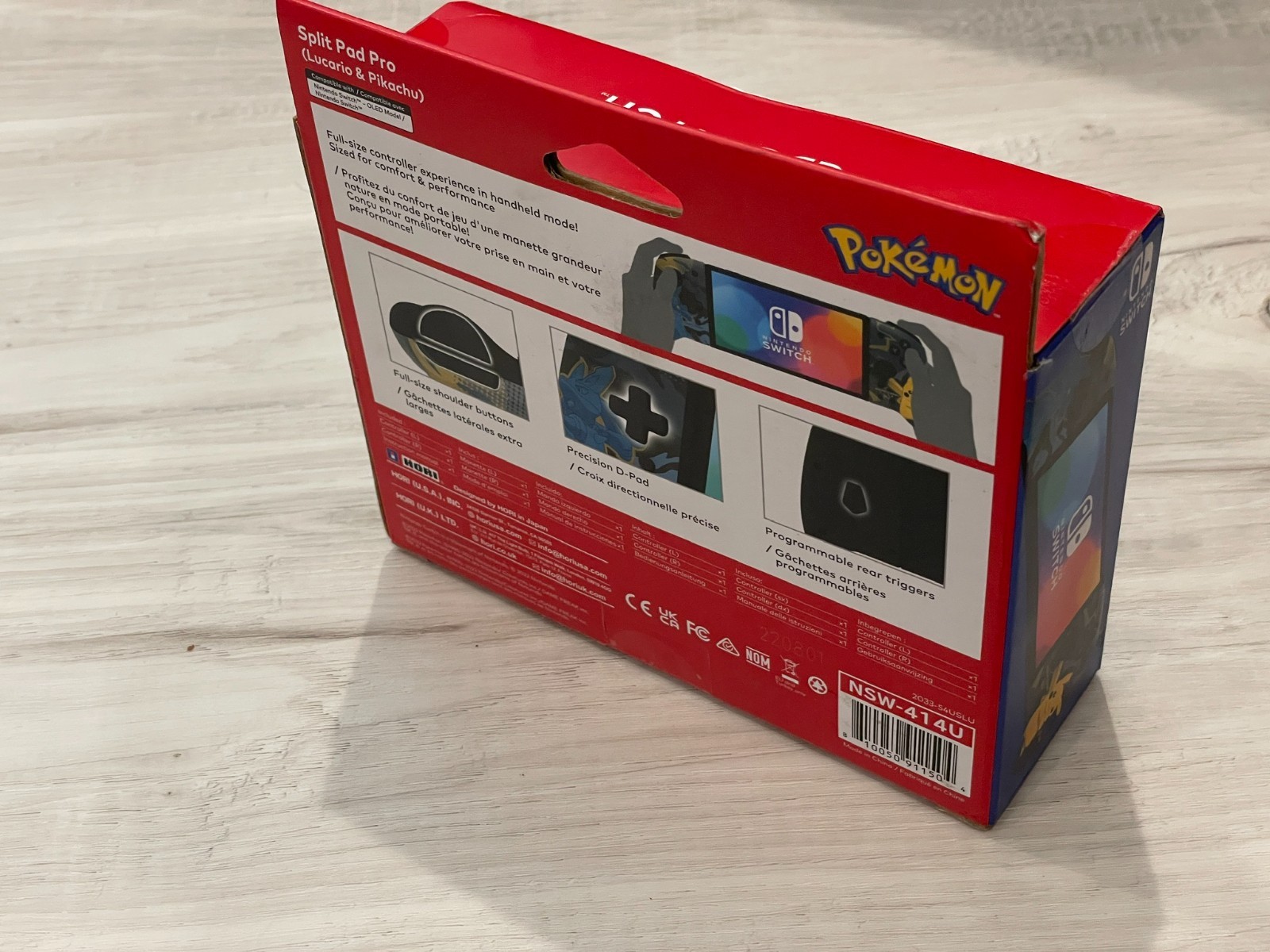 NEW SEALED HORI Split Pad Pro Lucario & Pikachu Nintendo Switch OLED NSW-414U