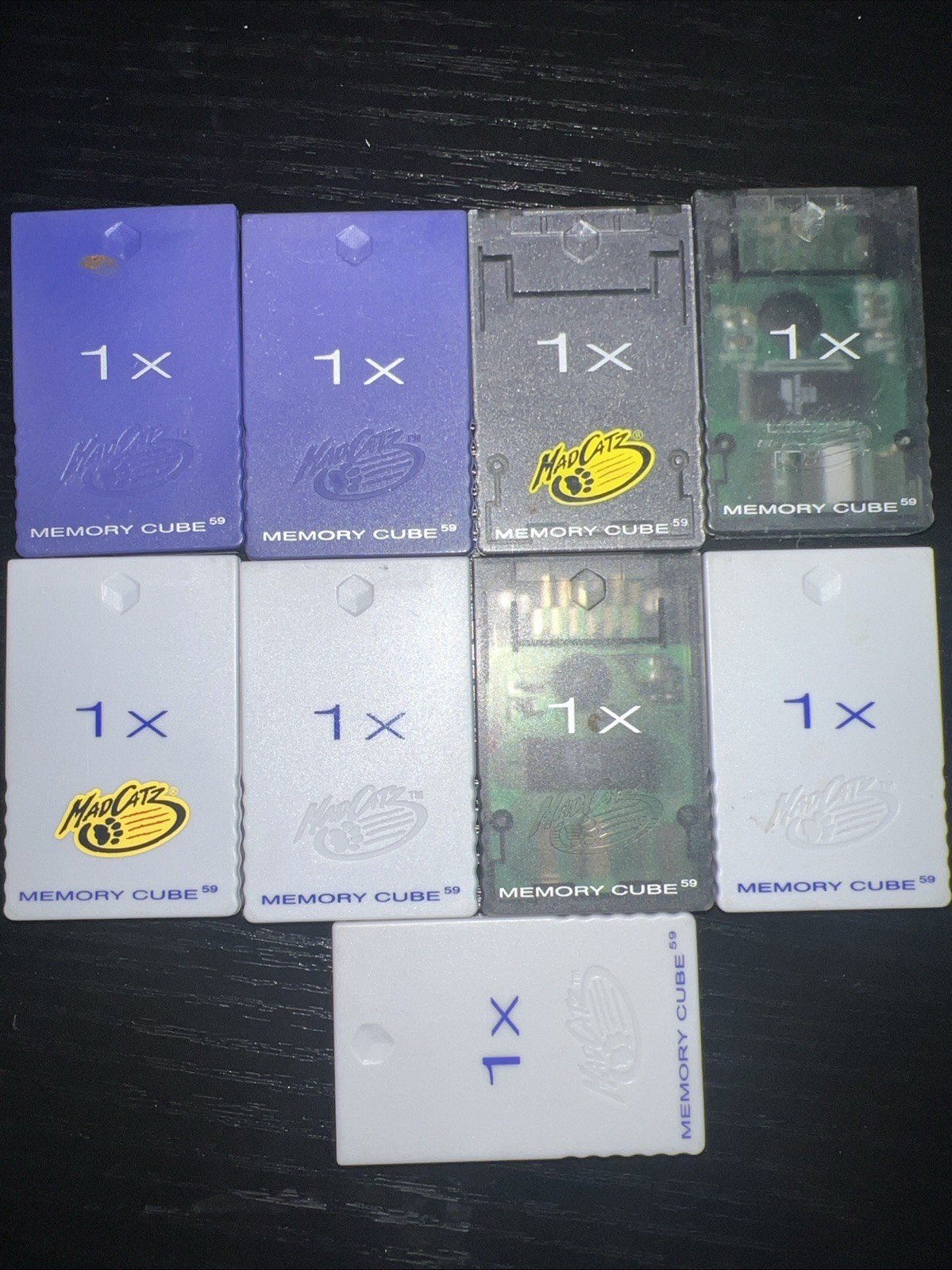 Nintendo GameCube 1X Memory Cube 59 Mad Catz Save Memory Card 5607 – 9 Total