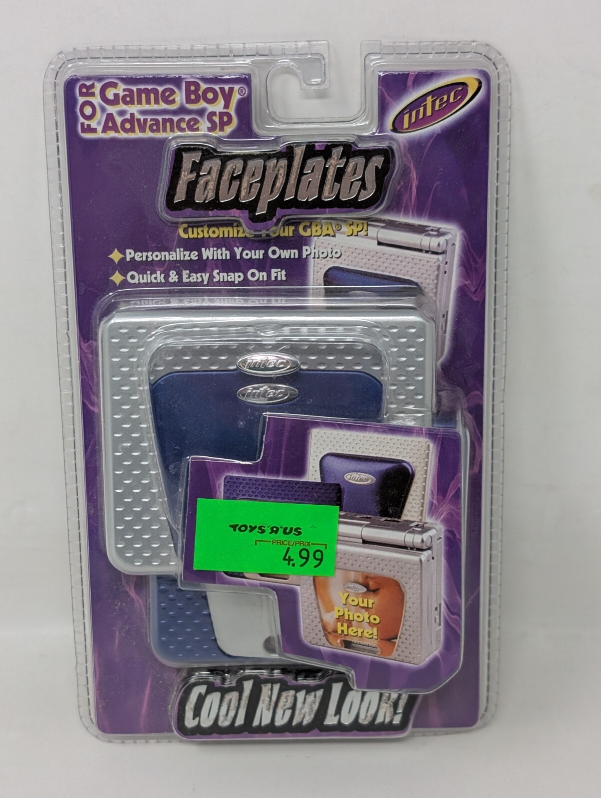 Vintage 2003 Intec Gameboy Advance SP Faceplate Photo Cover Toys R Us Accessory