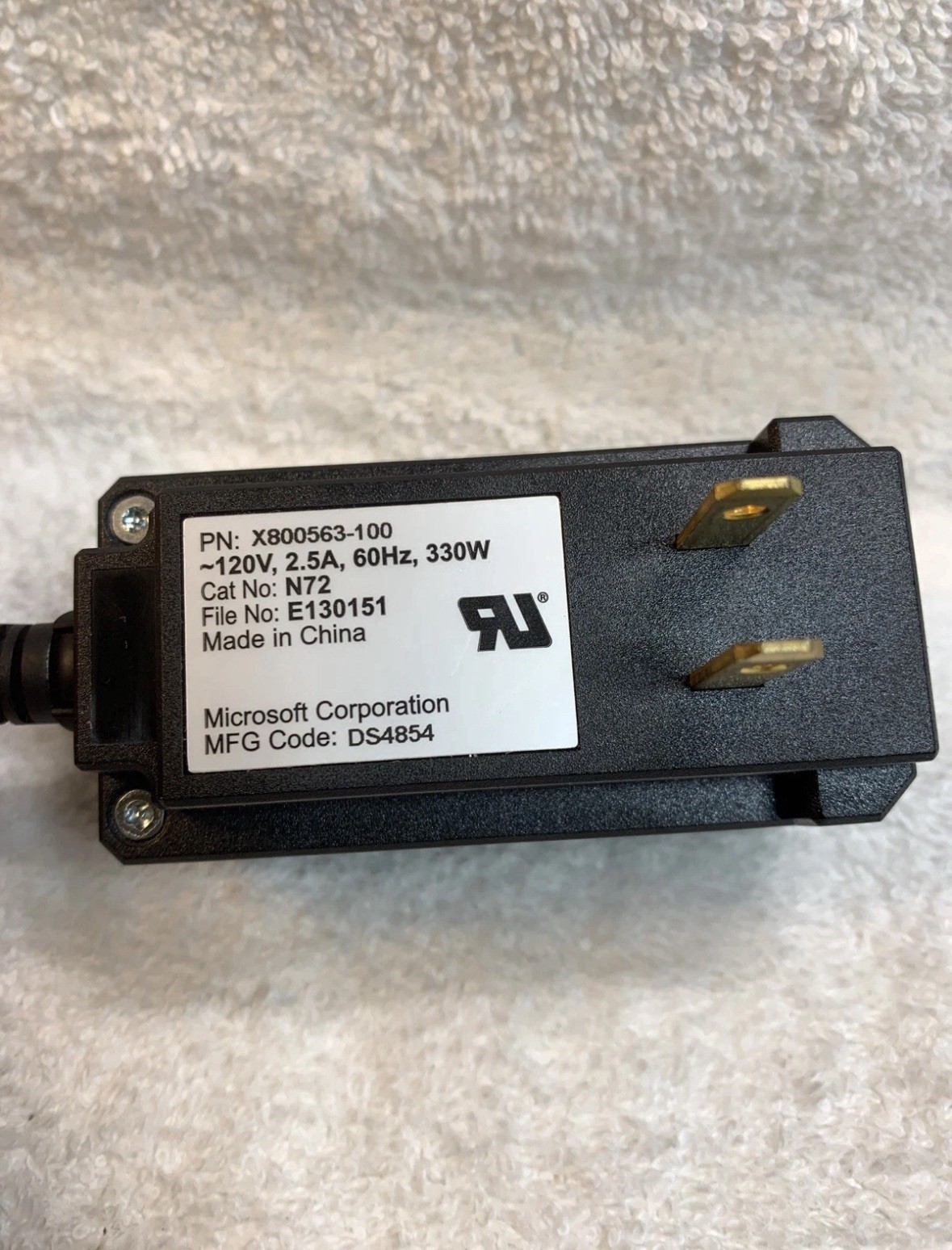 Original Microsoft OEM Xbox Power Supply Surge Supply AC Adapter Cable Mint Rare