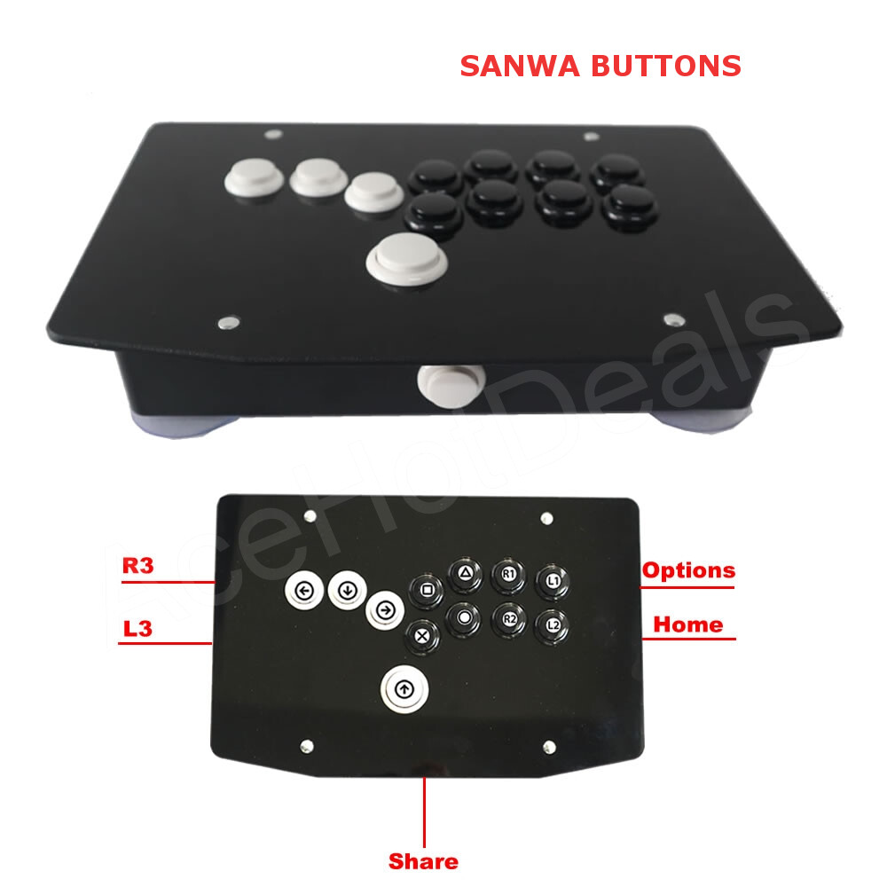 RAC-J500B SANWA Buttons Fight Stick Game Controller Hitbox Joystick for PS4