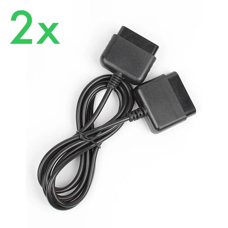 2x – Sony PS1 and PS2 Controller Extension Cable – New – Set of 2