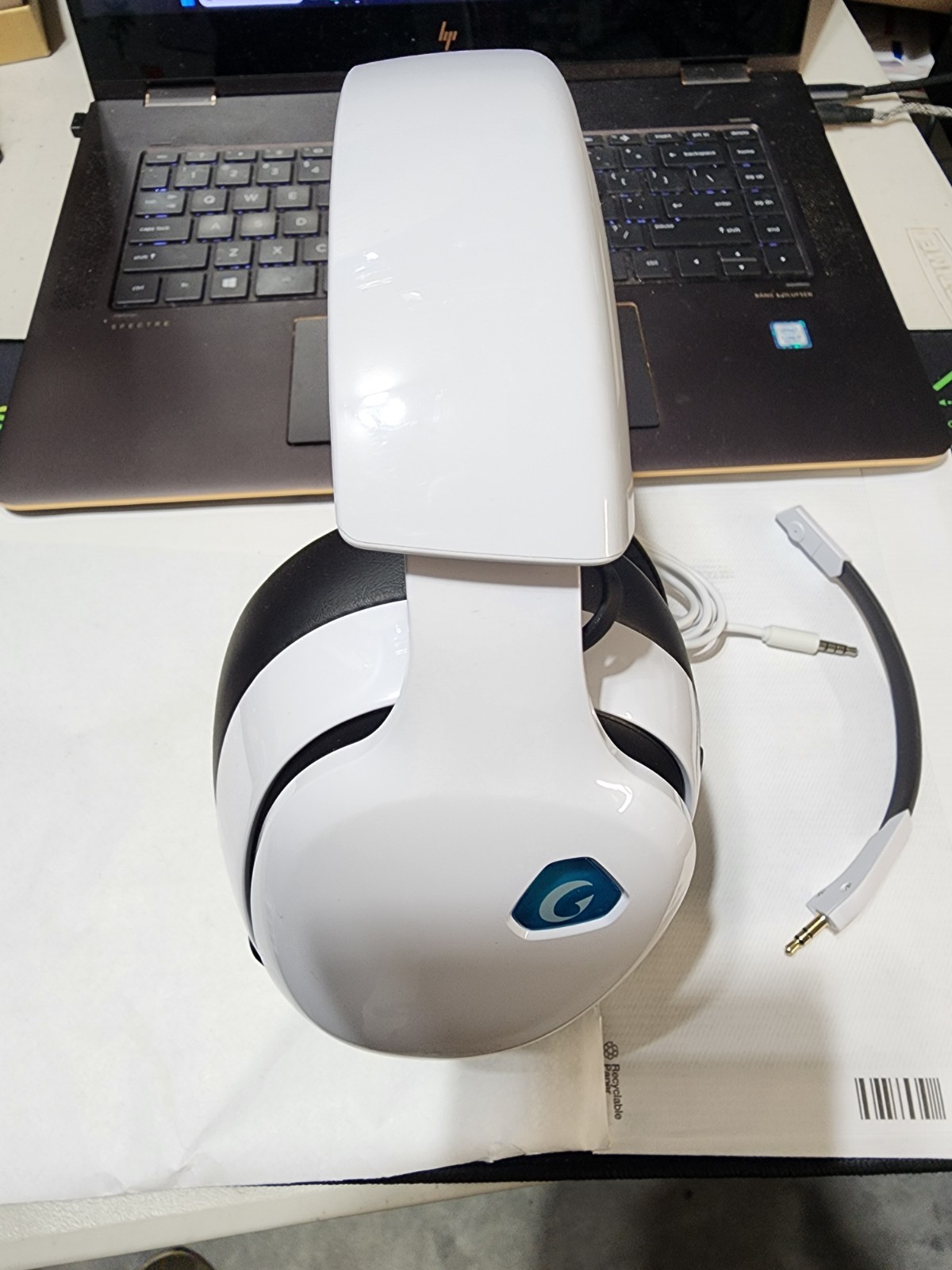 Gaming Headset Captain 300 Wireless + Wired USB Dongle White Open Box