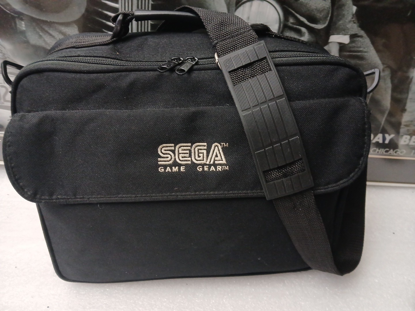 Official VINTAGE Black Sega Game Gear Carrying Case Travel Bag w/ Shoulder Strap