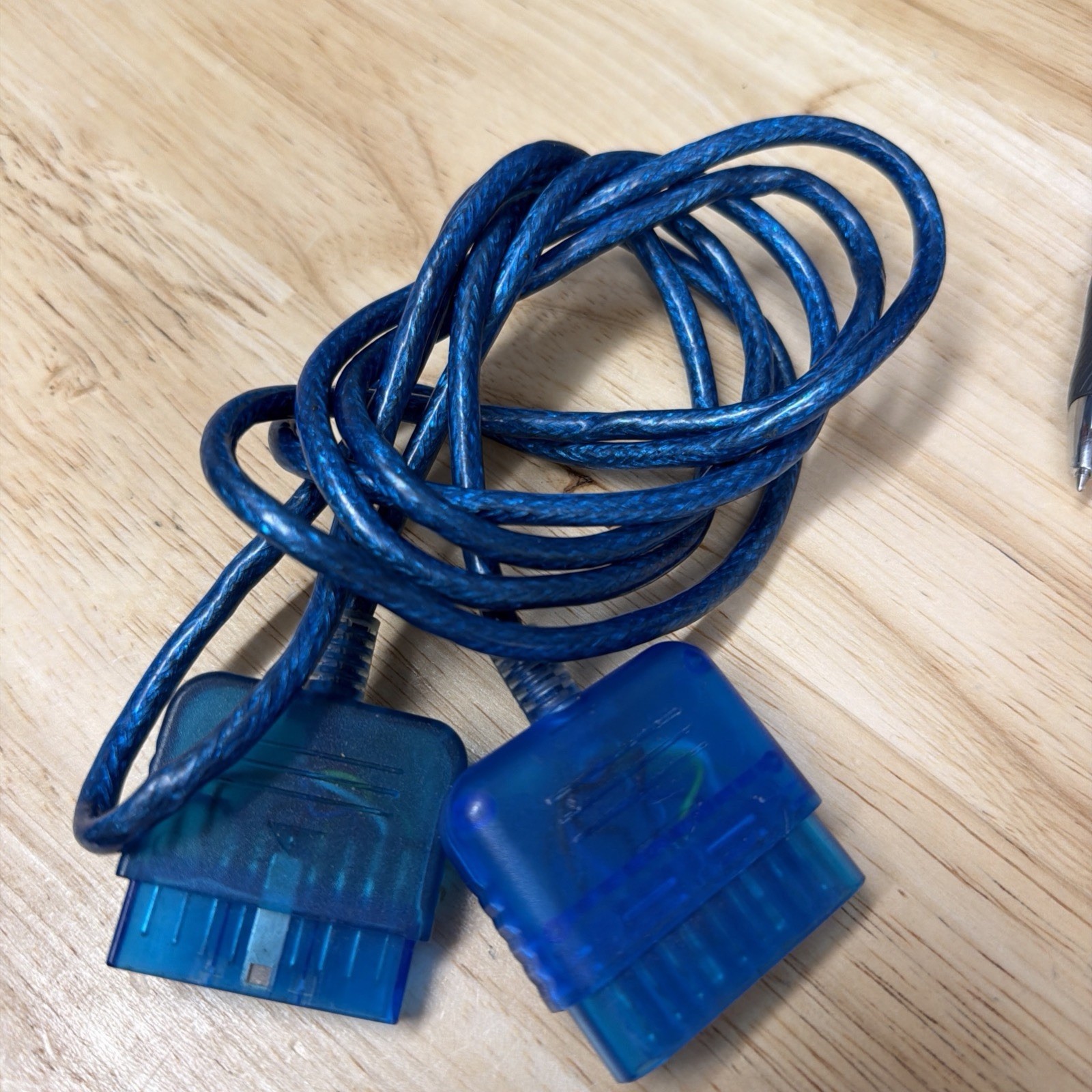 PS1 PS2 Blue Controller Extension Cable 6 Feet Playstation Cord