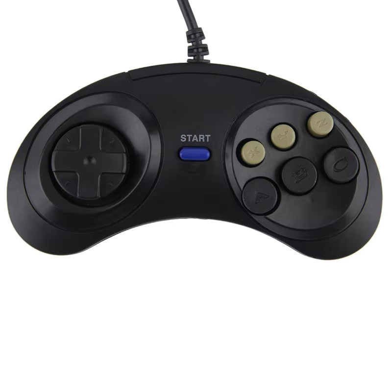 Classic Wired Game Controller 6 Buttons For SEGA MD2 PC MAC Mega Drive