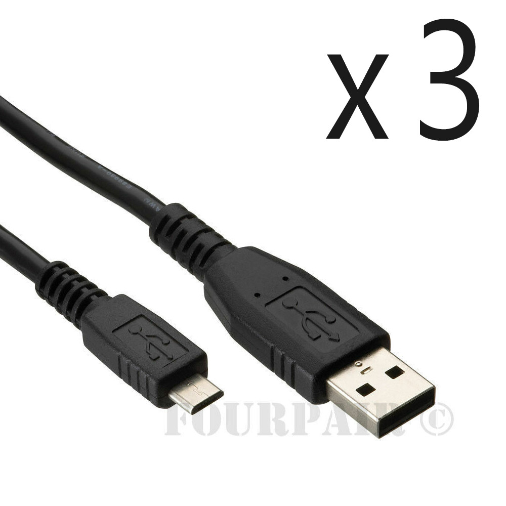 3 Pack – 6ft Micro USB Charger Cable Playstation 4 PS4 Dualshock Controller