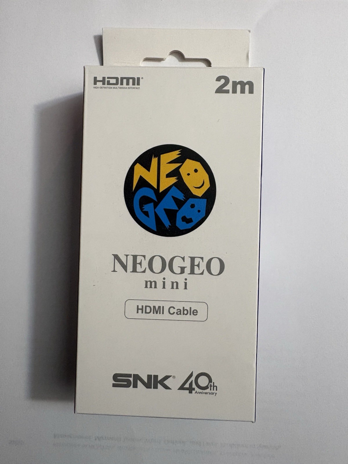 Brand New Unused SNK NEOGEO mini HDMI Cable 2M Japan International NEO GEO