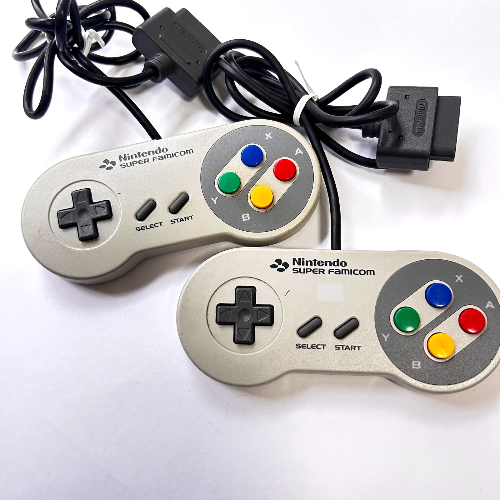 Super Famicom Pair of Controller SHVC-005 Control pad Nintendo Official SFC 0007