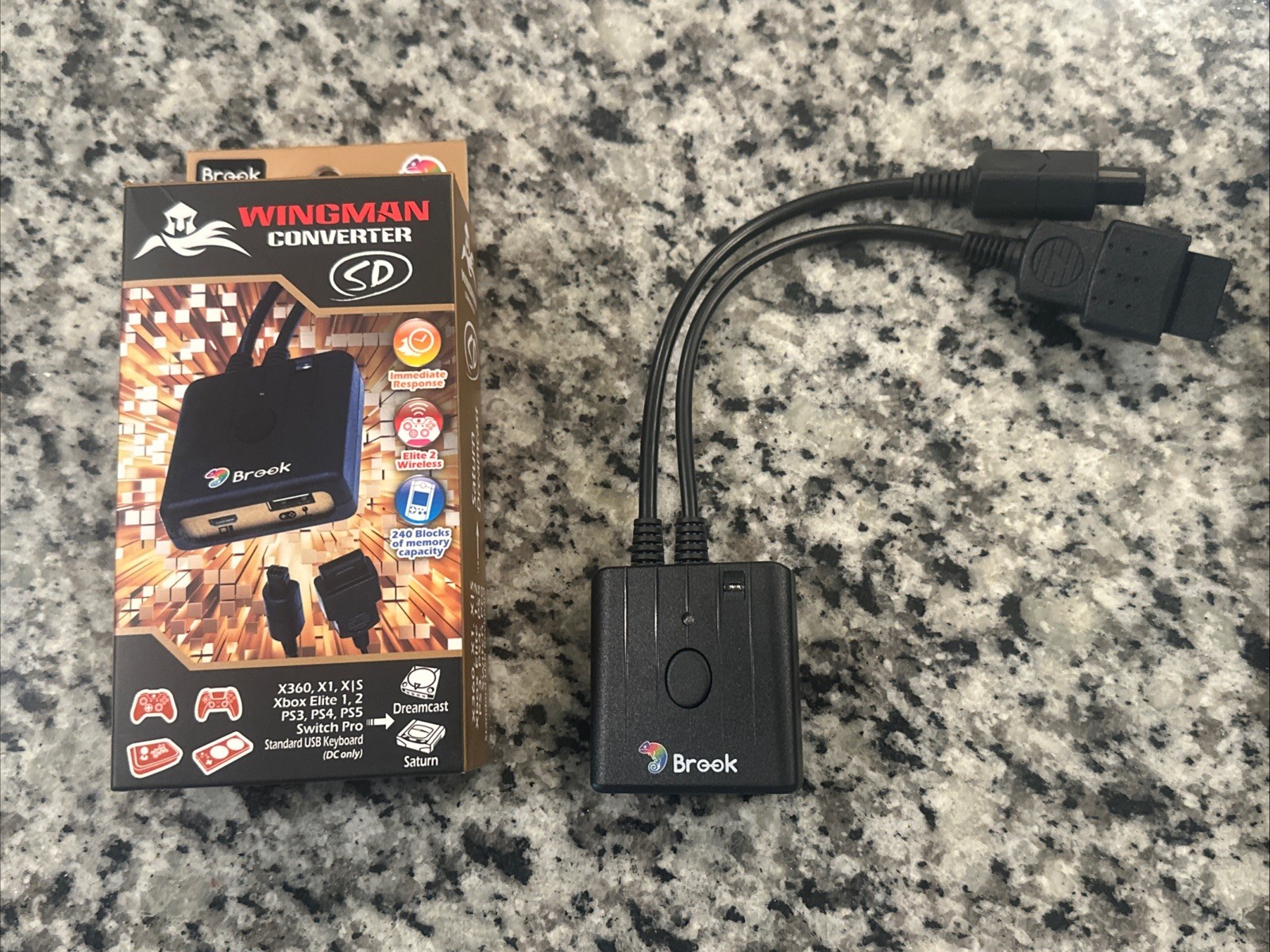 Brook Wingman SD Converter for Sega Dreamcast and Saturn Working Nice Condition
