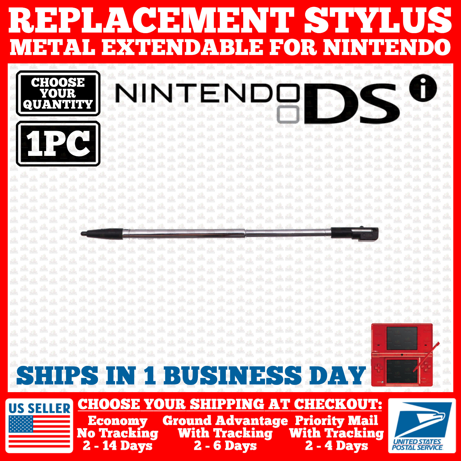 DSi Metal Retractable Stylus For Nintendo Touch Pen Replacement NDSi Console