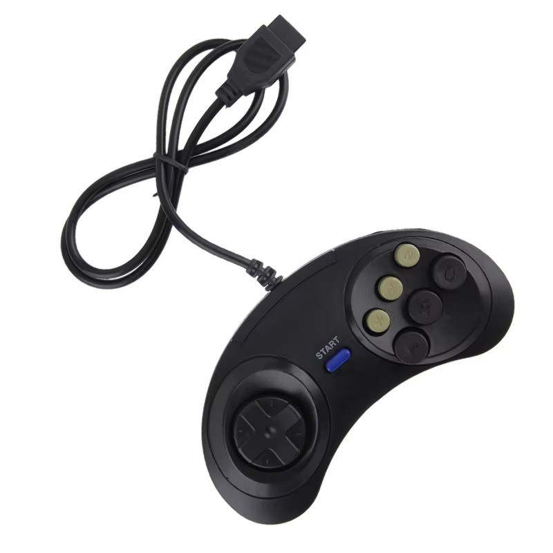 Classic Wired Game Controller 6 Buttons For SEGA MD2 PC MAC Mega Drive