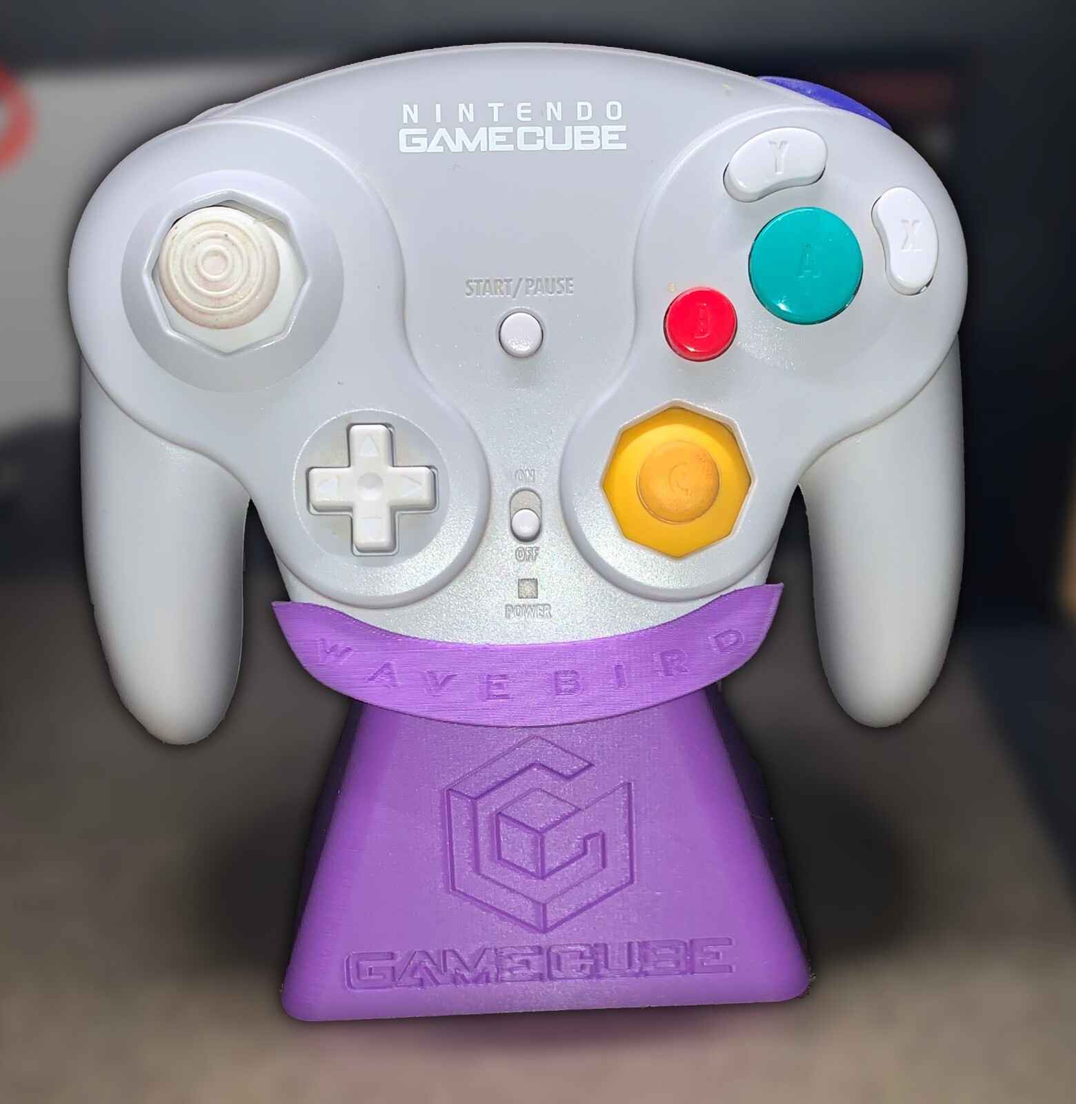 Nintendo GameCube Wavebird Controller Stand with Engraved Logo Tons of Colors
