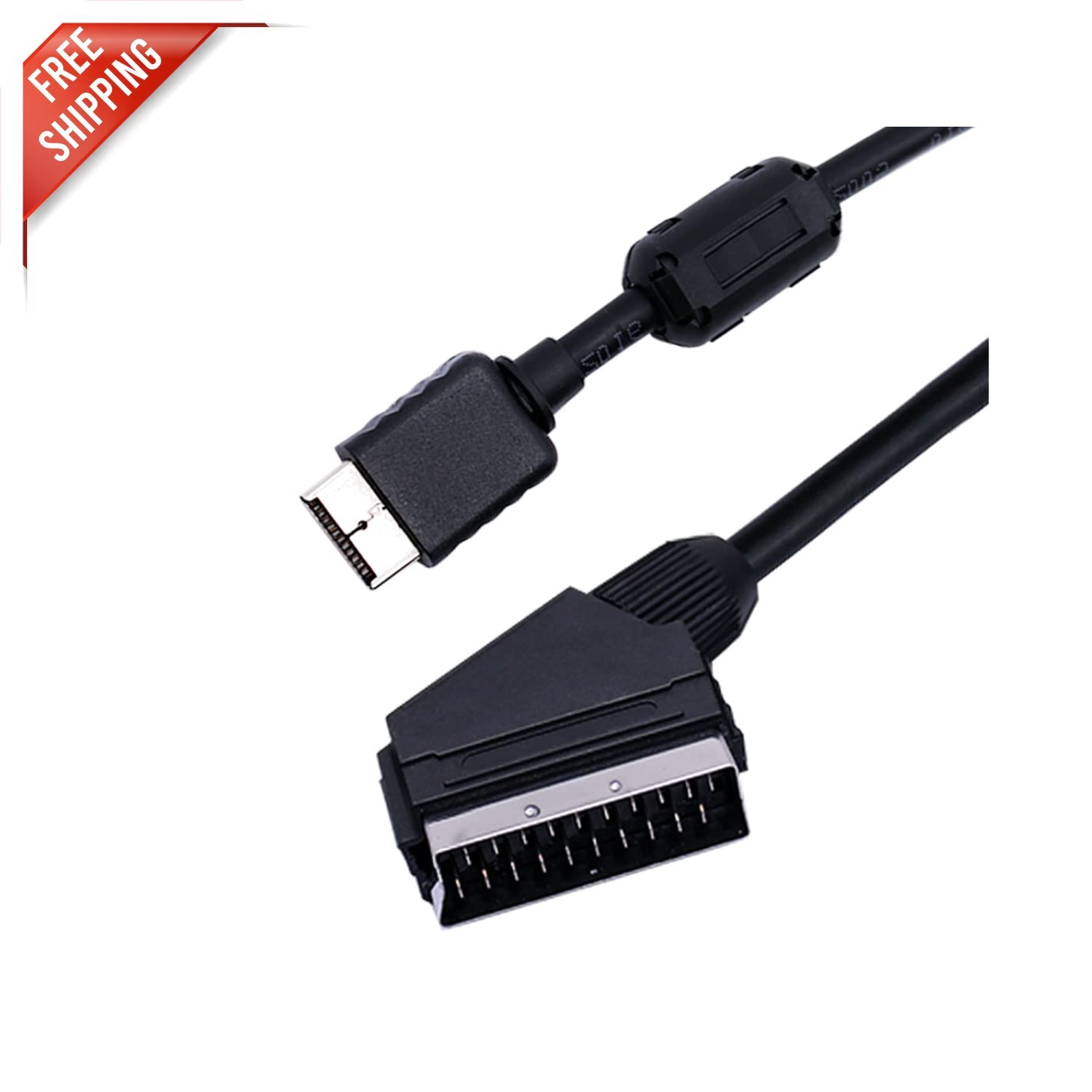 RGB SCART Cable for PS1/2/3 – 3.28 Feet of High Definition Excellence