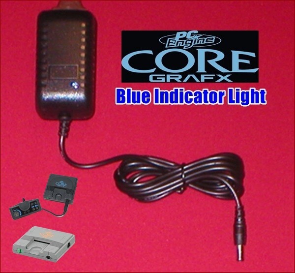 9V AC Adapter Power Supply W/LED Light for the PC Engine CoreGrafx I & II Conole