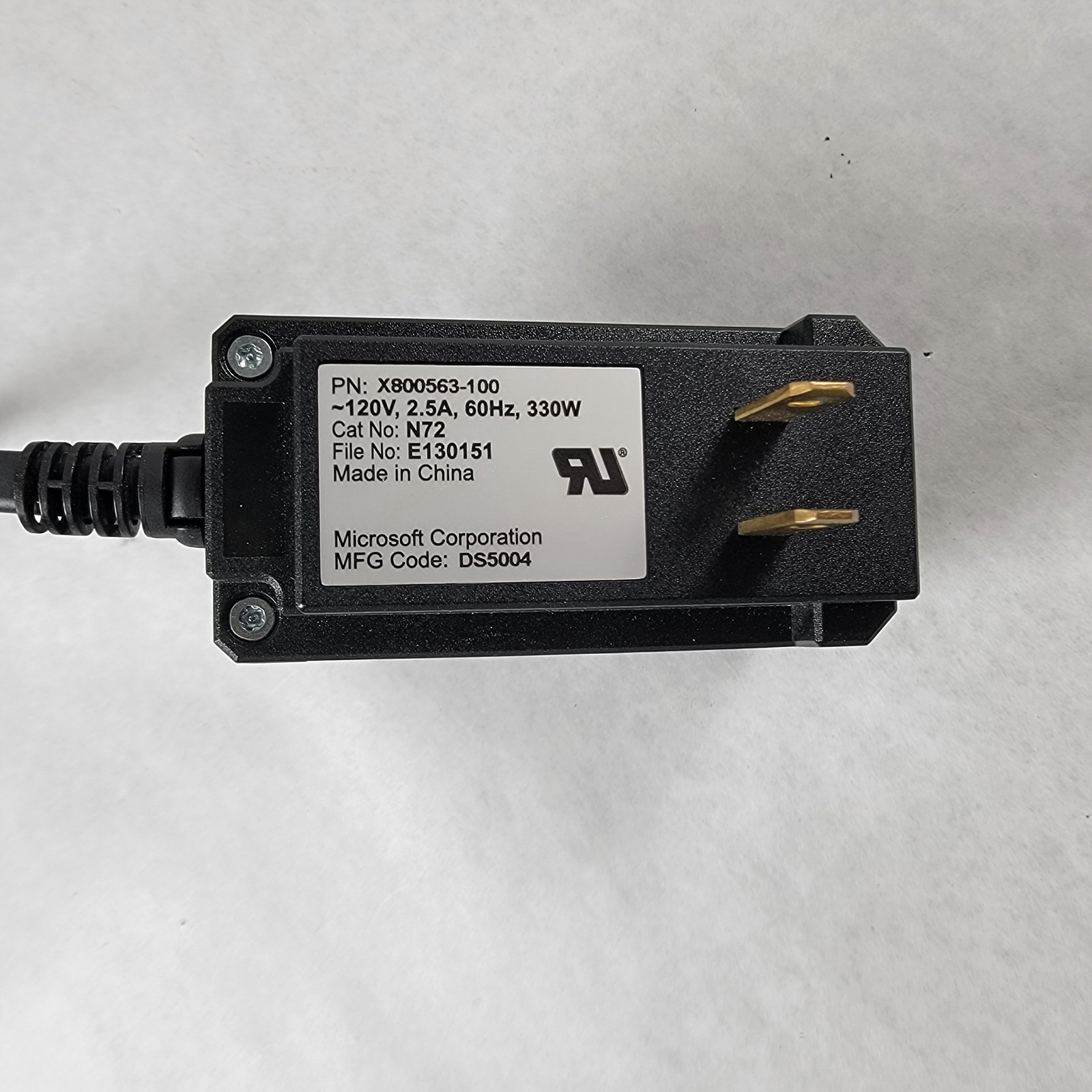 Original Xbox Surge Protection AC Power Adapter Cord X800563-100