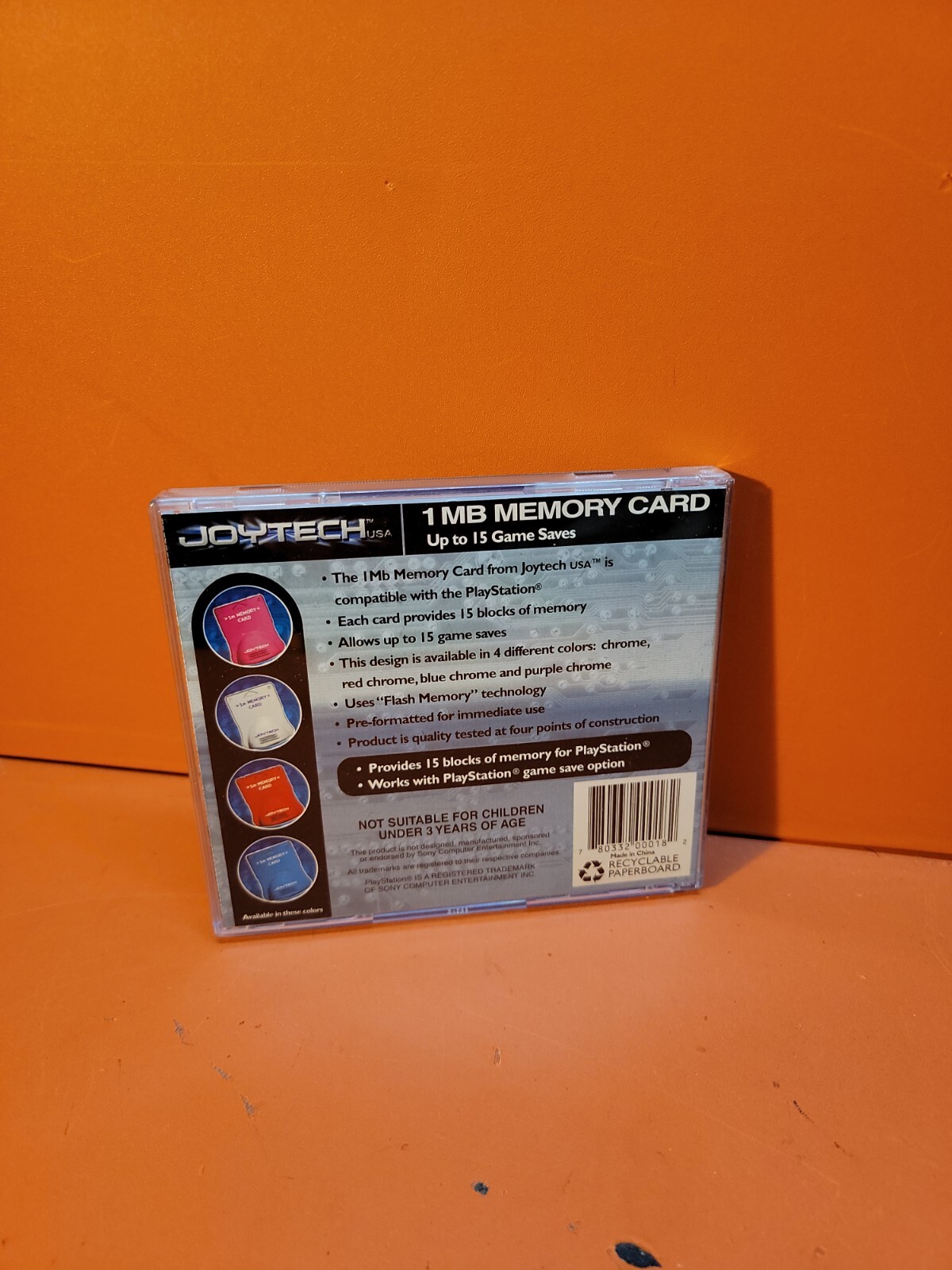 Joytech 1MB Memory Card for Sony PlayStation 1 IOB In Original Box