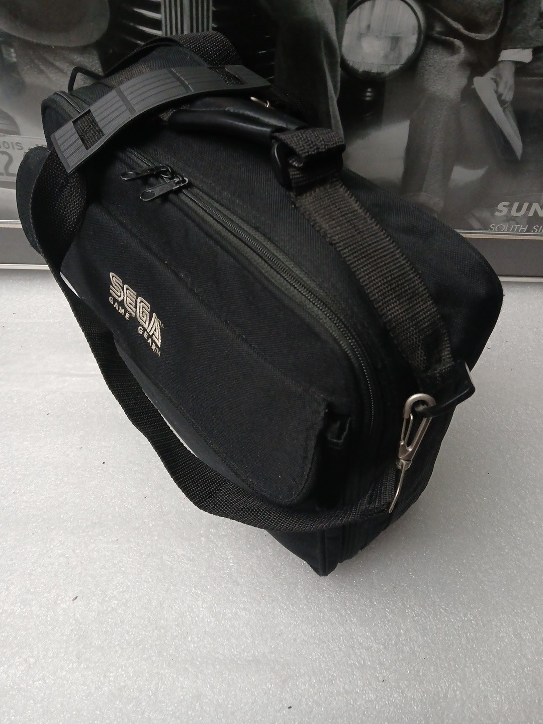 Official VINTAGE Black Sega Game Gear Carrying Case Travel Bag w/ Shoulder Strap