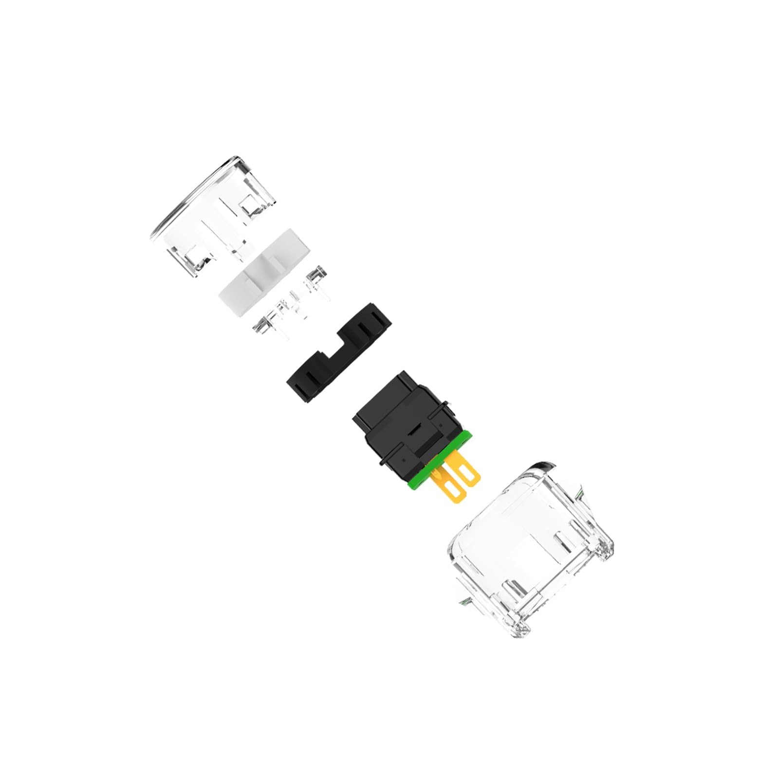 QANBA Gravity KS Mechanical Shafts Silent Pushbutton 30mm Snap-in (Boxed (Cle…