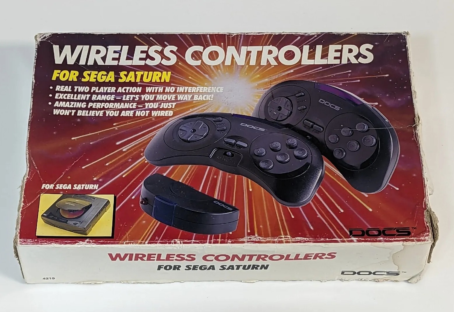 Doc’s Sega Saturn Wireless Remote Controllers, CIB, RARE, Excellent Condition