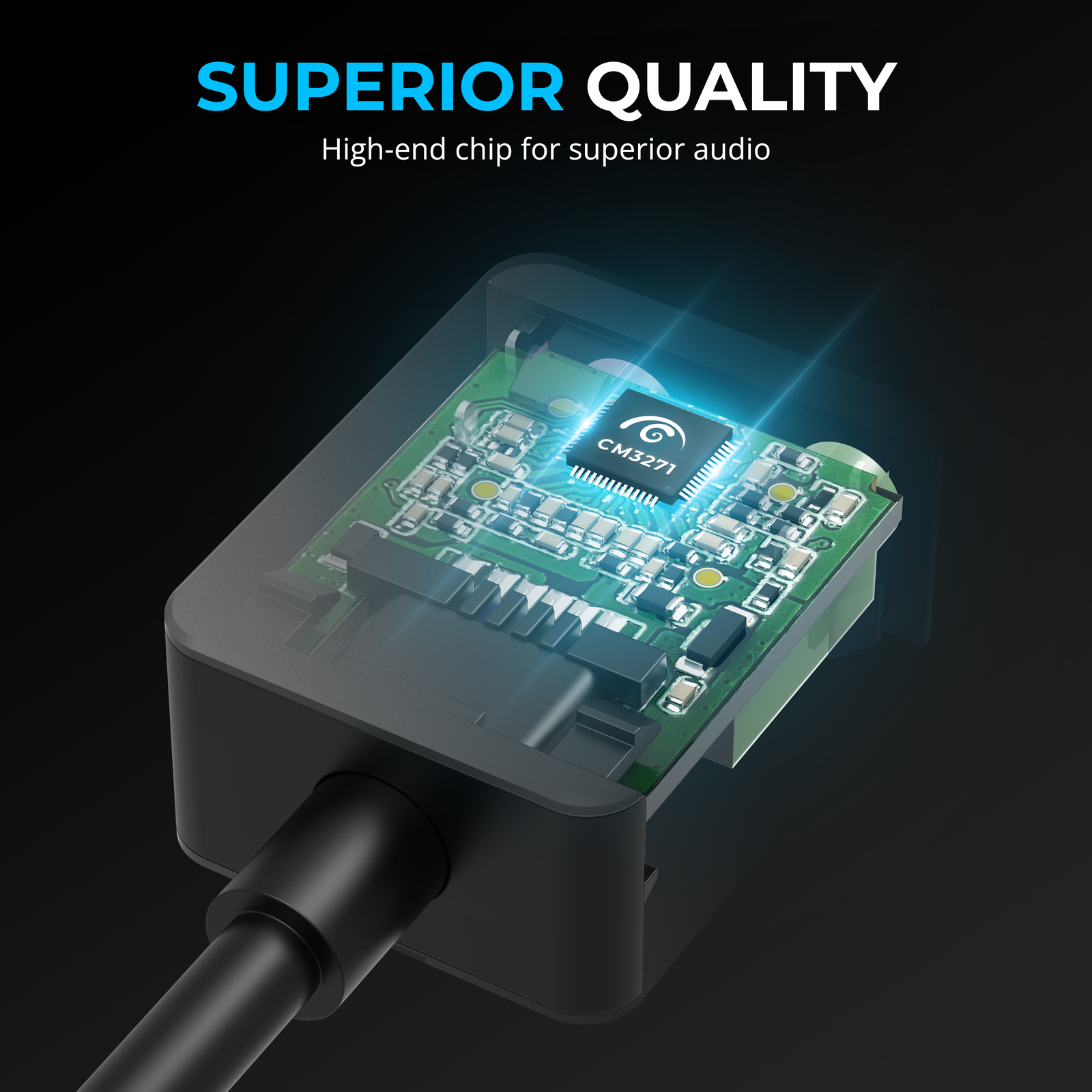 SABRENT USB Type-C Audio Adapter with 24-Bit/96KHz Hi-Res Sound