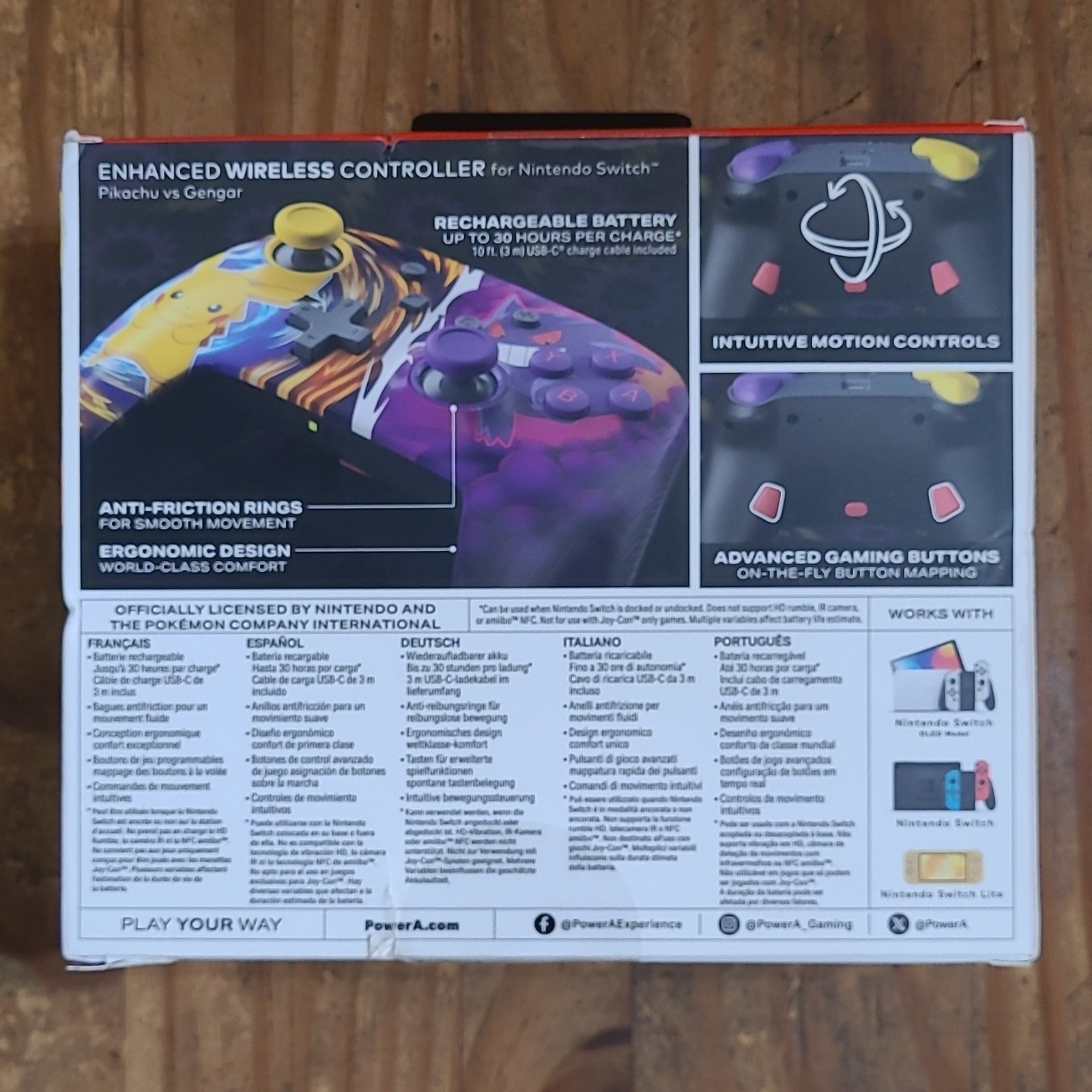 PowerA Enhanced Wireless Controller for Nintendo Switch Pikachu vs Gengar