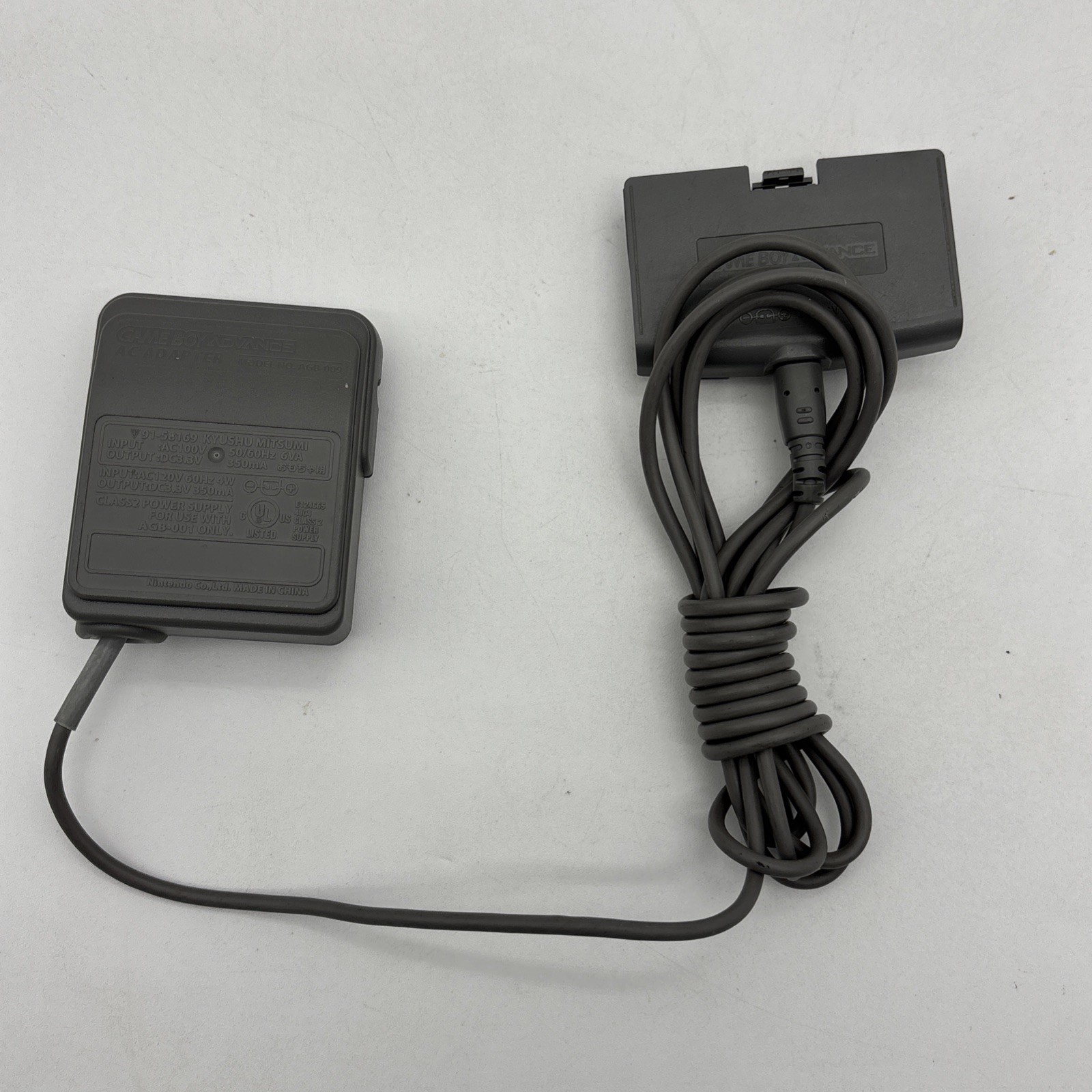 OEM Nintendo AC Power Adapter Plug Set AGB-008 & AGB-009 For Gameboy Advance GBA