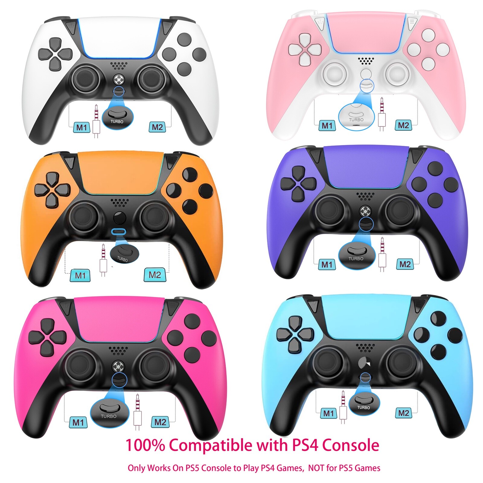 Elite Wireless Controller For Sony PlayStation PS4 Gamepad w/ Turbo Paddle & All