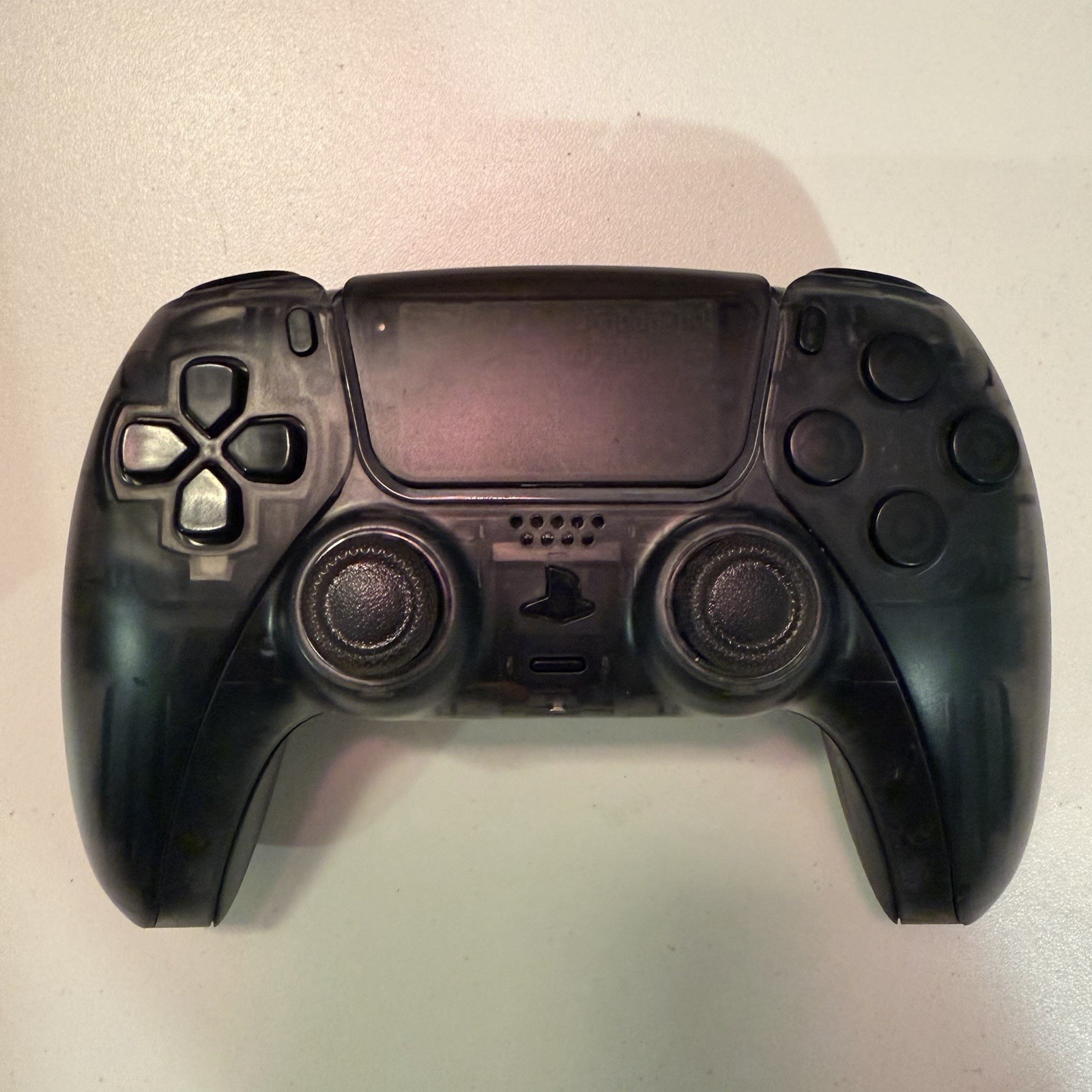 Triple Clear Black DualSense PS5 Transparent Custom Controller Clicky