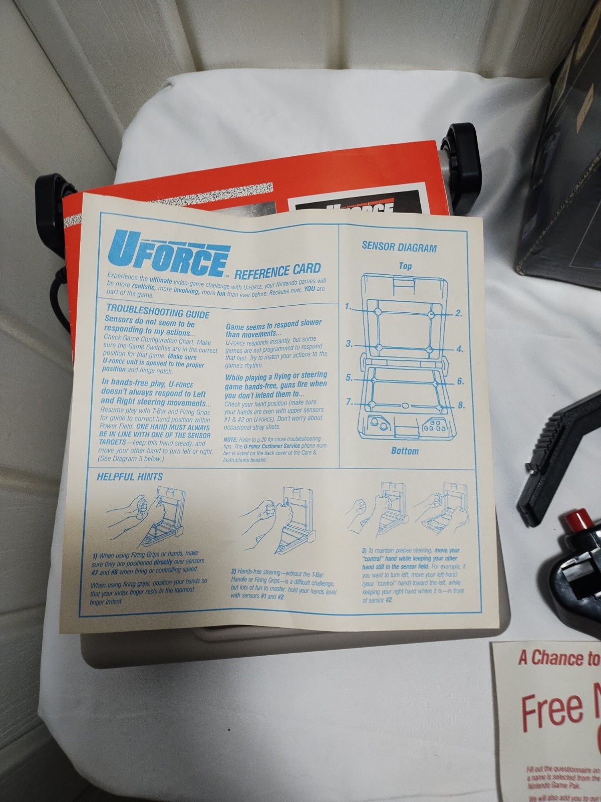 NES Nintendo Entertainment System U-Force Power Field Controller With Box