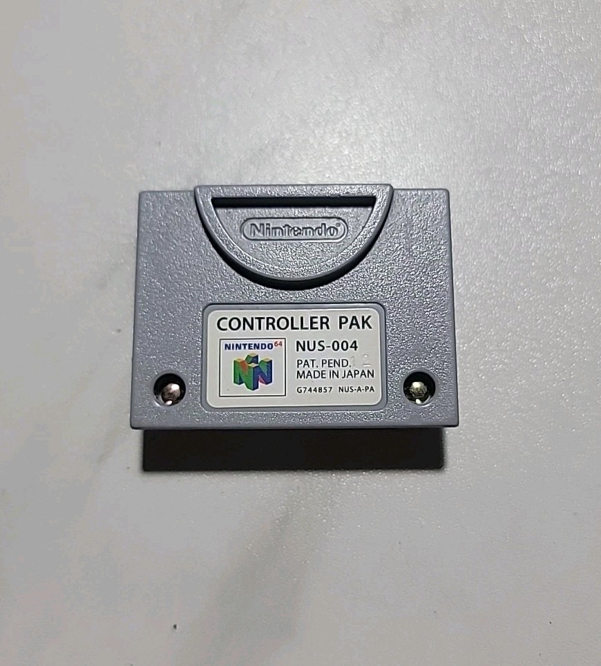 Official Nintendo 64 N64 Controller Pak OEM Memory Card Tested