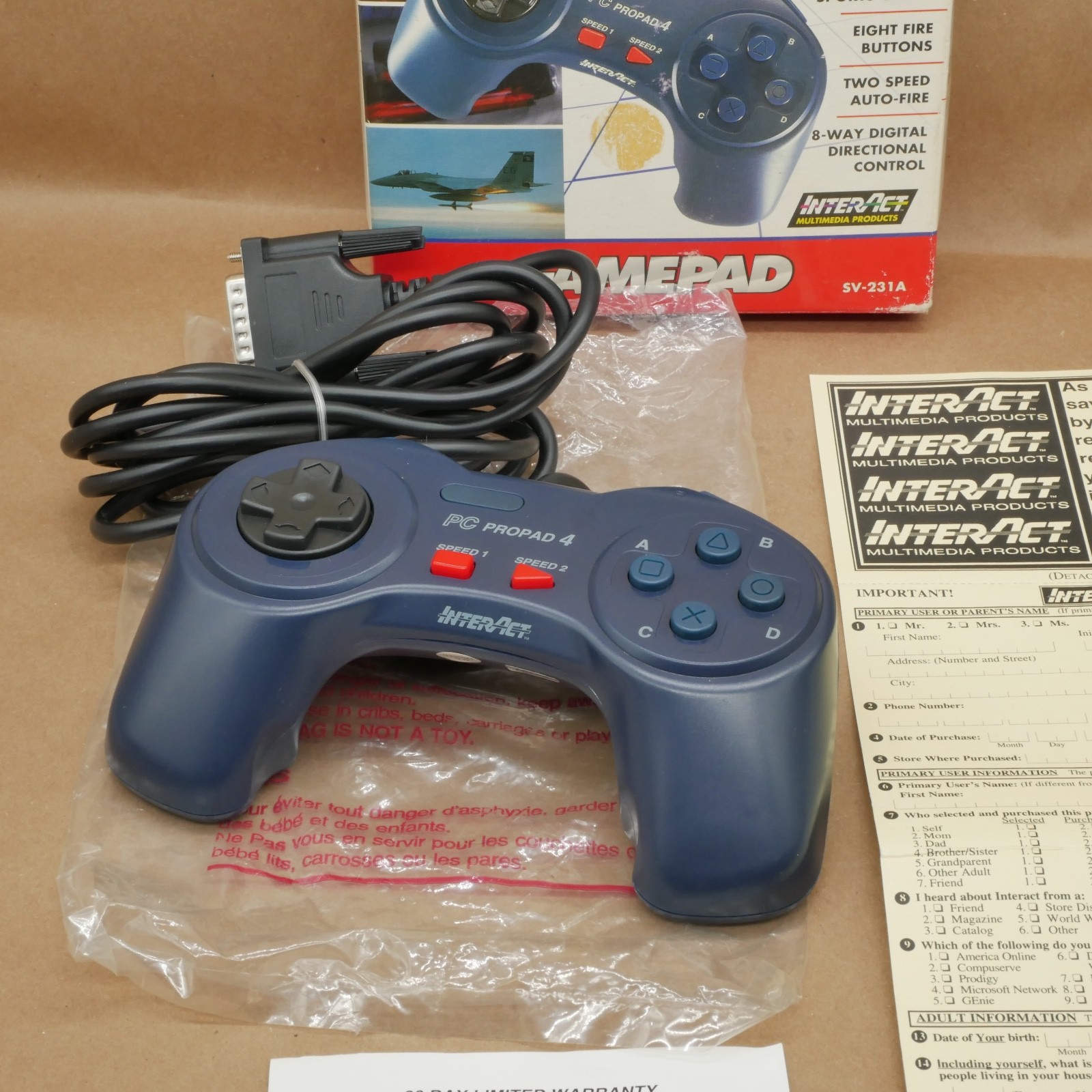 PC PROPAD 4 – Game Controller – 15 Pin D-Sub Connector