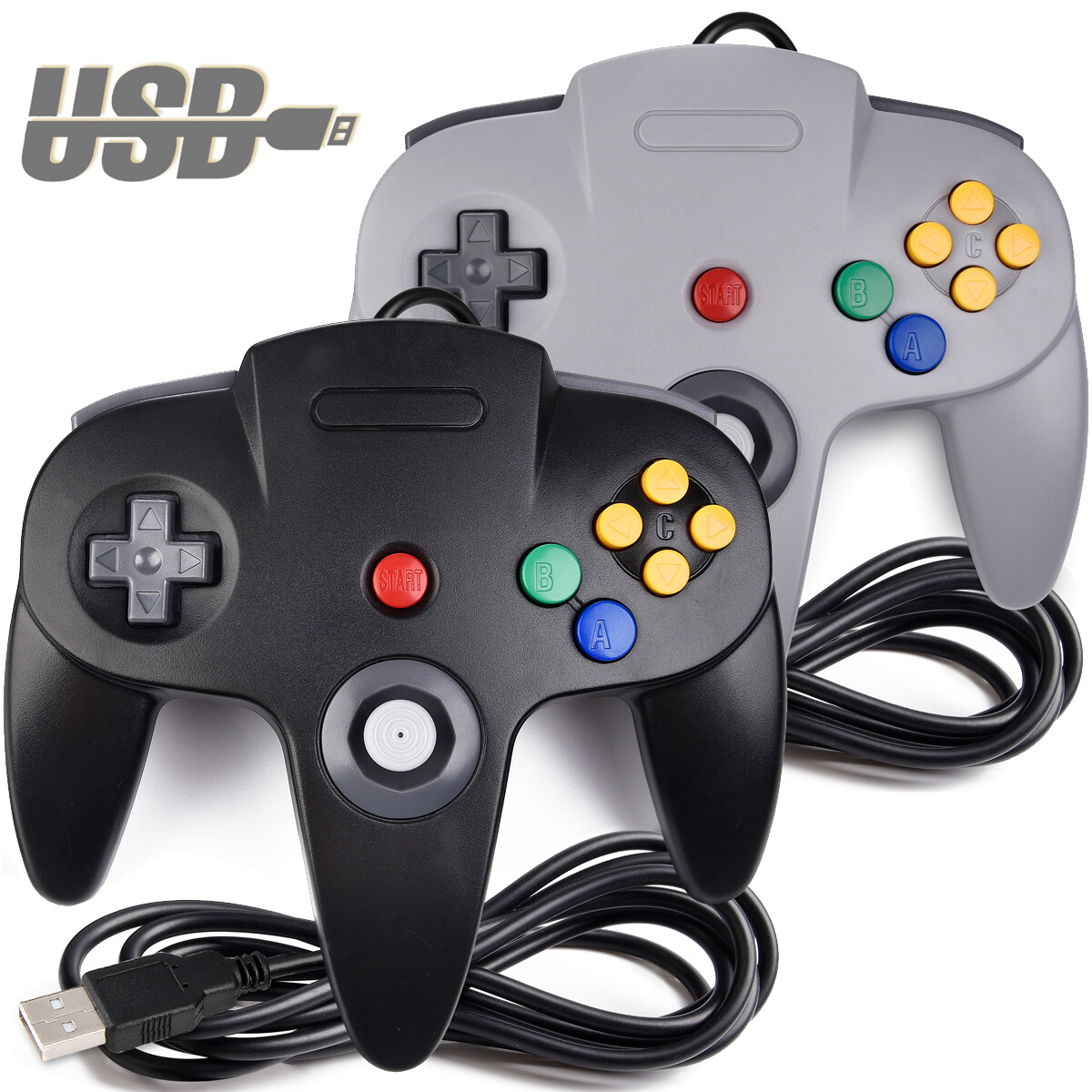 For Nintendo 64 N64 USB Controllers Gamepad Joystick For PC MAC Raspberry Pi