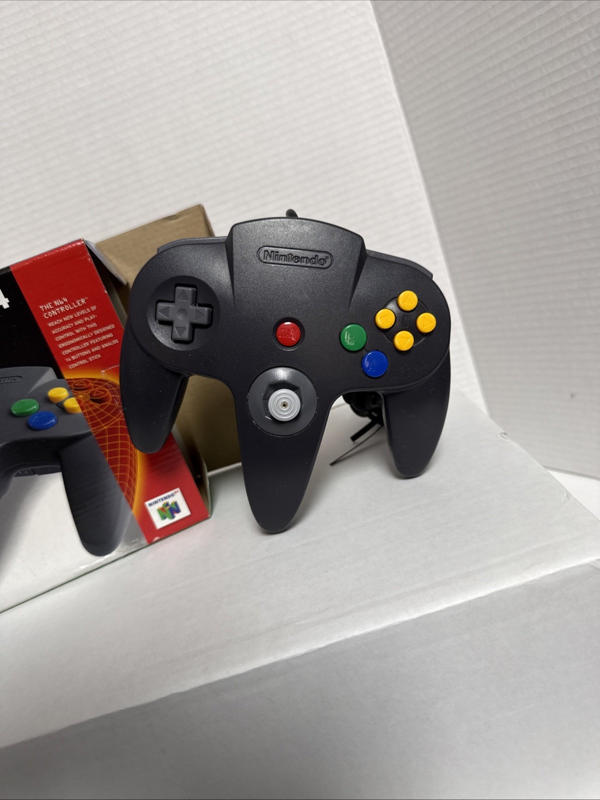 Nintendo 64 – N64 Black Controller [OEM] NUS-005 W/ Original Box Tested