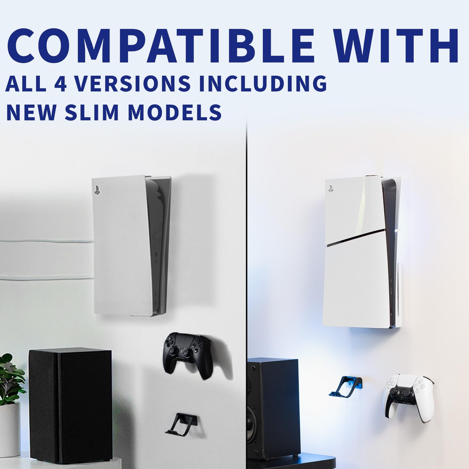 Steel Wall Mount Bracket Designed for PS5 Gaming Console, Vertical Display fo…