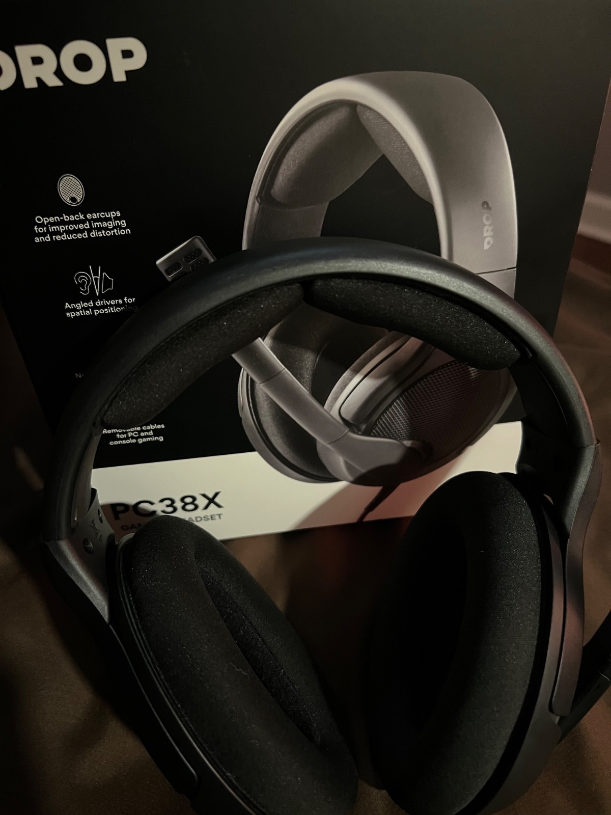 Drop + EPOS PC38X Gaming Headset Noise-Cancelling Microphone with Over-Ear Op…