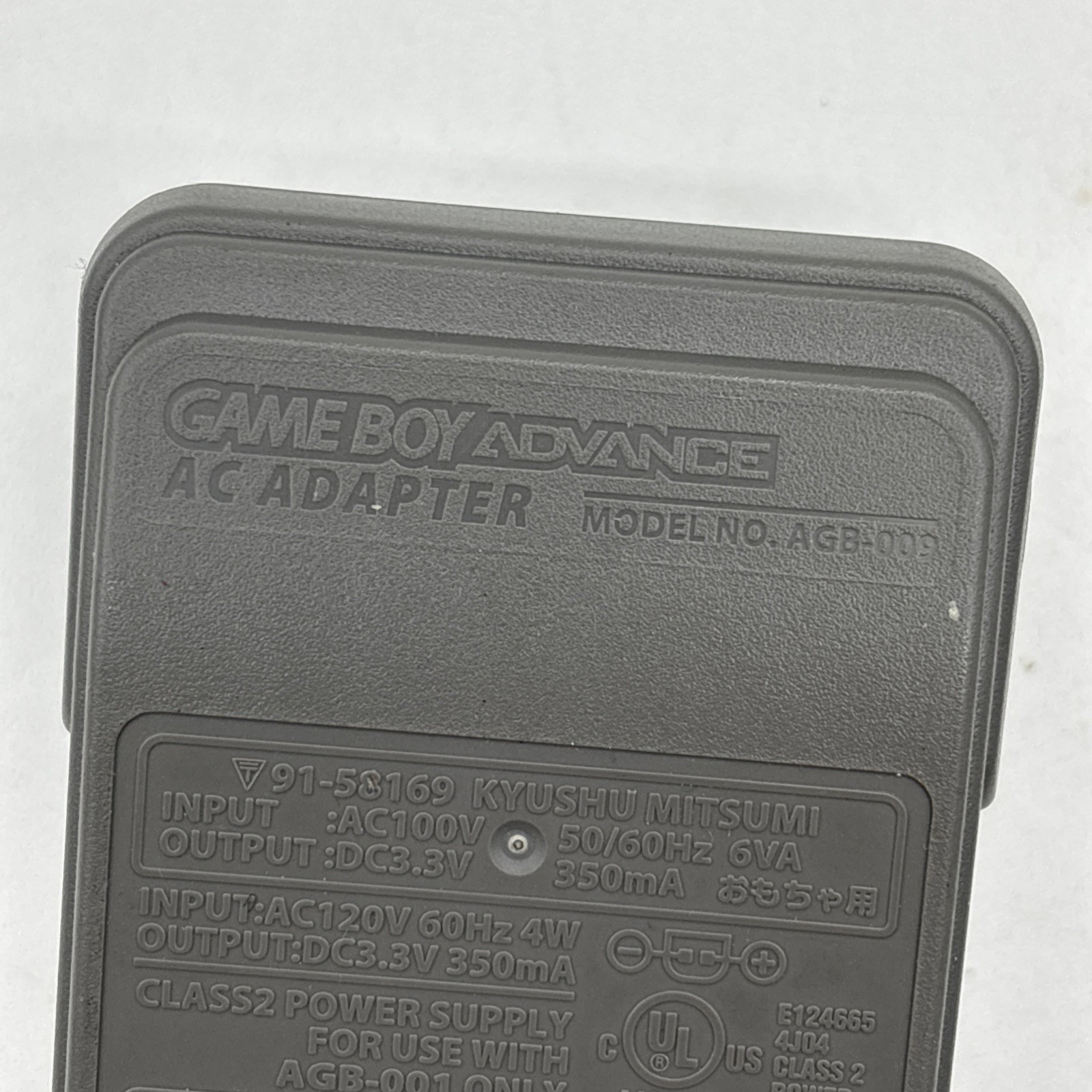 OEM Nintendo AC Power Adapter Plug Set AGB-008 & AGB-009 For Gameboy Advance GBA