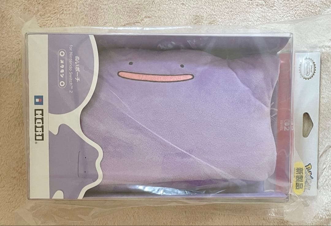 Ditto Plush Pouch for Nintendo Switch 2 HORI Official Pokémon Case from Japan