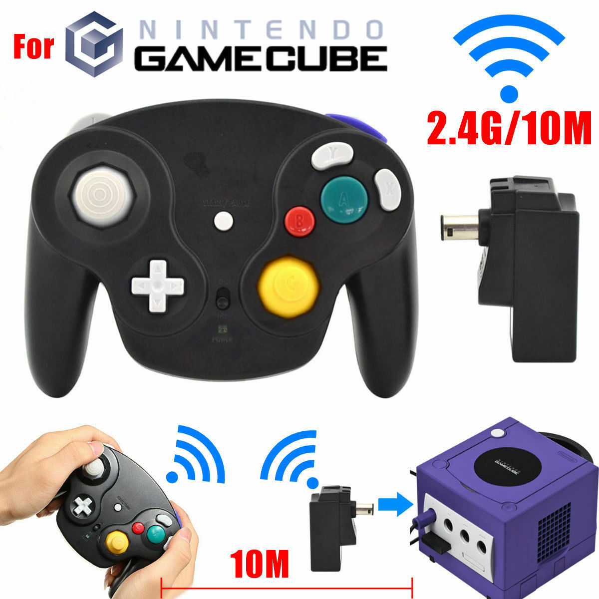 2.4G Wireless Controller Gamepad Joystick for Nintendo GameCube NGC Console