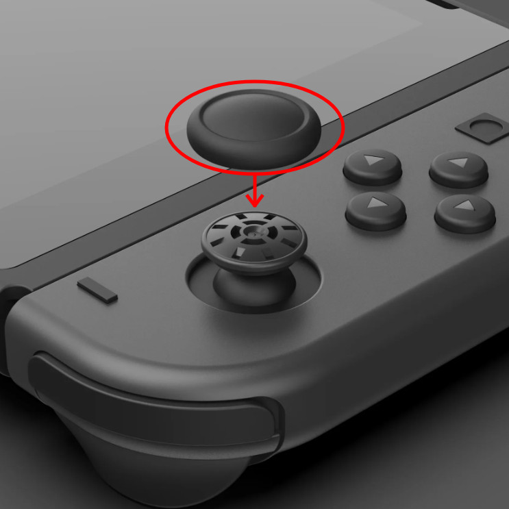 2x Joystick Cap For Nintendo Switch/Lite/OLED Black Silicone Joy Con Replacement