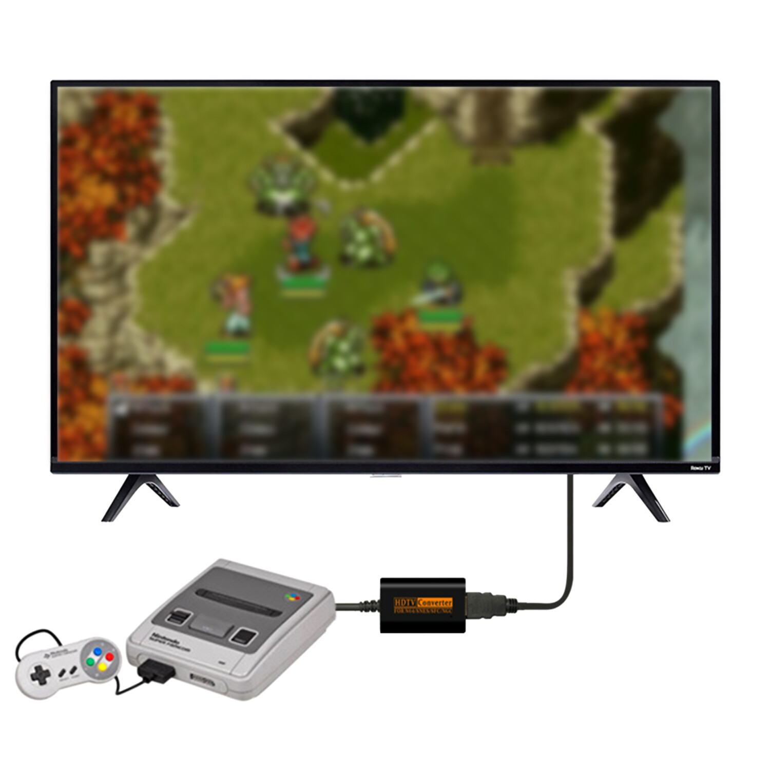 HDMI Adapter Converter w/ HD Cable for Nintendo 64/SNES/NGC/SFC Gamecube Console