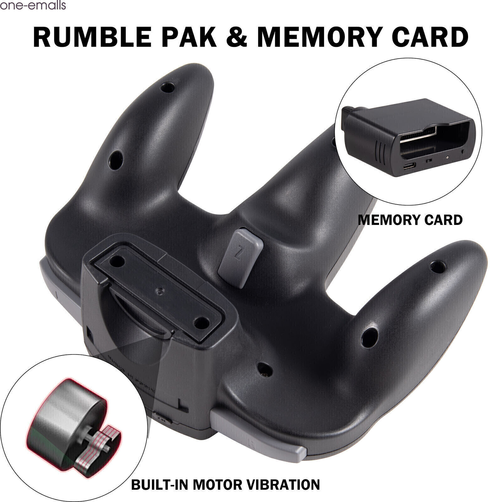 For Nintendo64 Console Wireless N64 Gamepad Rechargeable Controller w/Rumble Pak