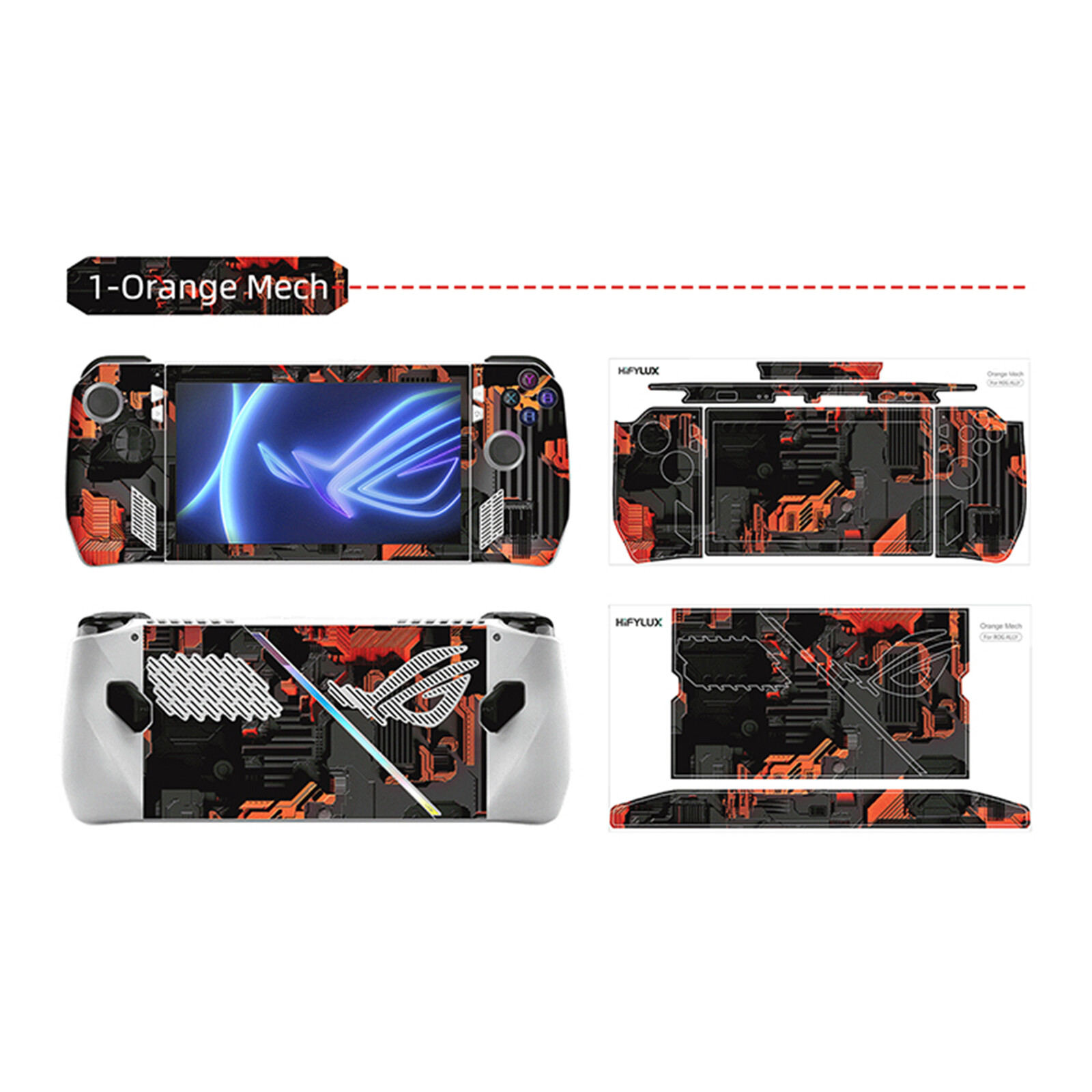Protective Skin Decal PVC Stickers Cover For ASUS ROG Ally Handheld Game Console
