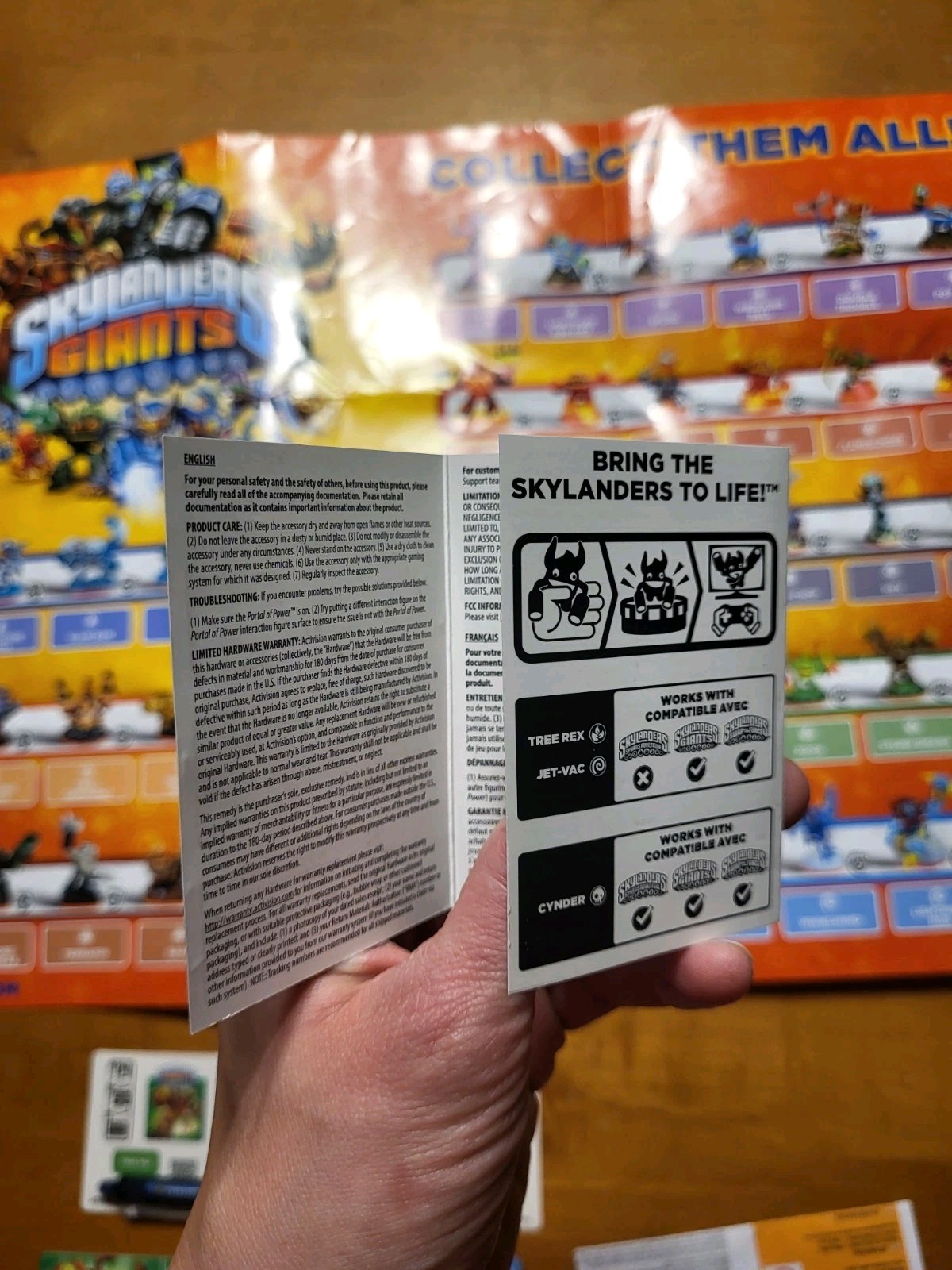 Skylanders Giants Starter Pack Stickers Poster Character Cards Manuals ONLY