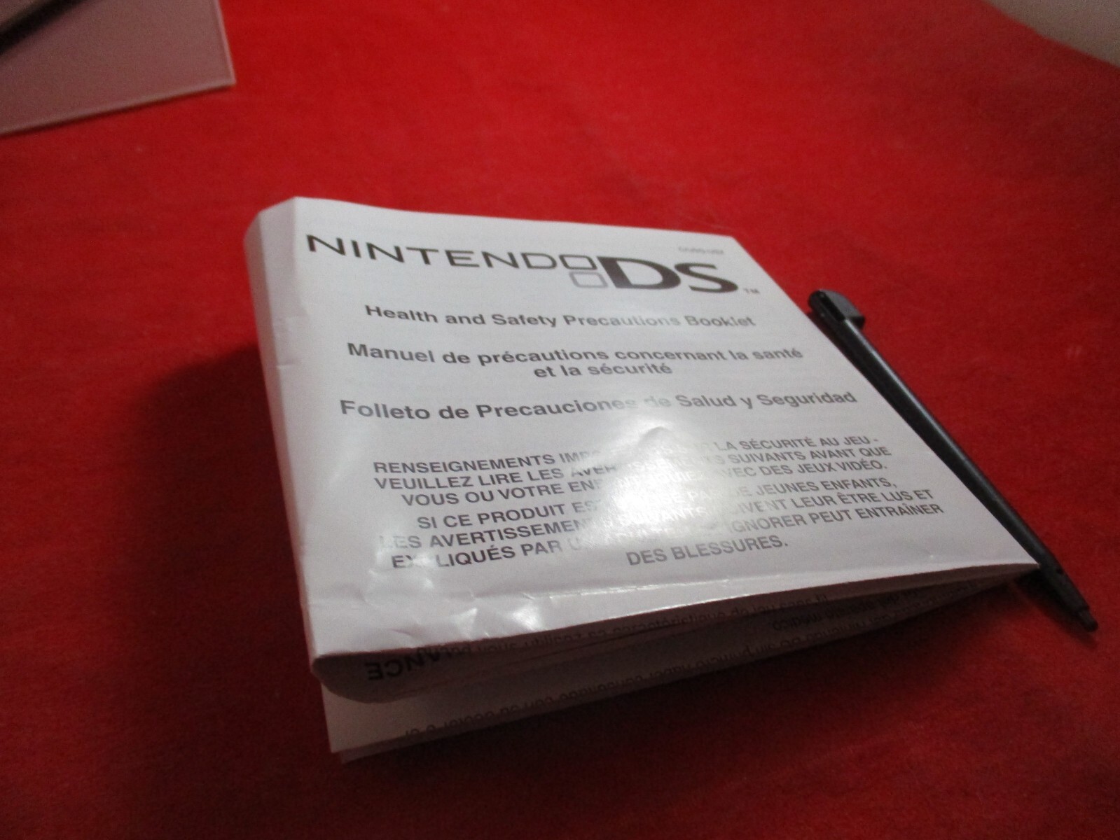 Nintendo DS Lite System Crimson Red Console Empty Box ONLY + Damaged Manual