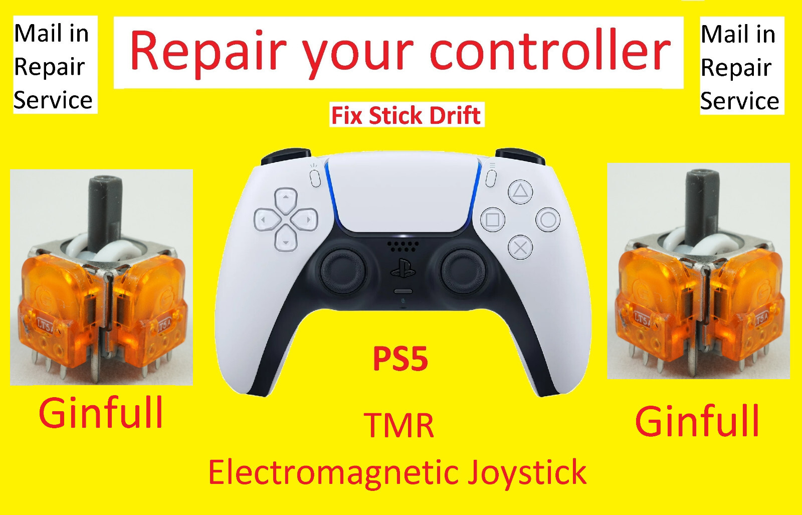 Repair Service – Fix Your Playstation 5 & 4 Controller Stick Drift – TMR Ginfull