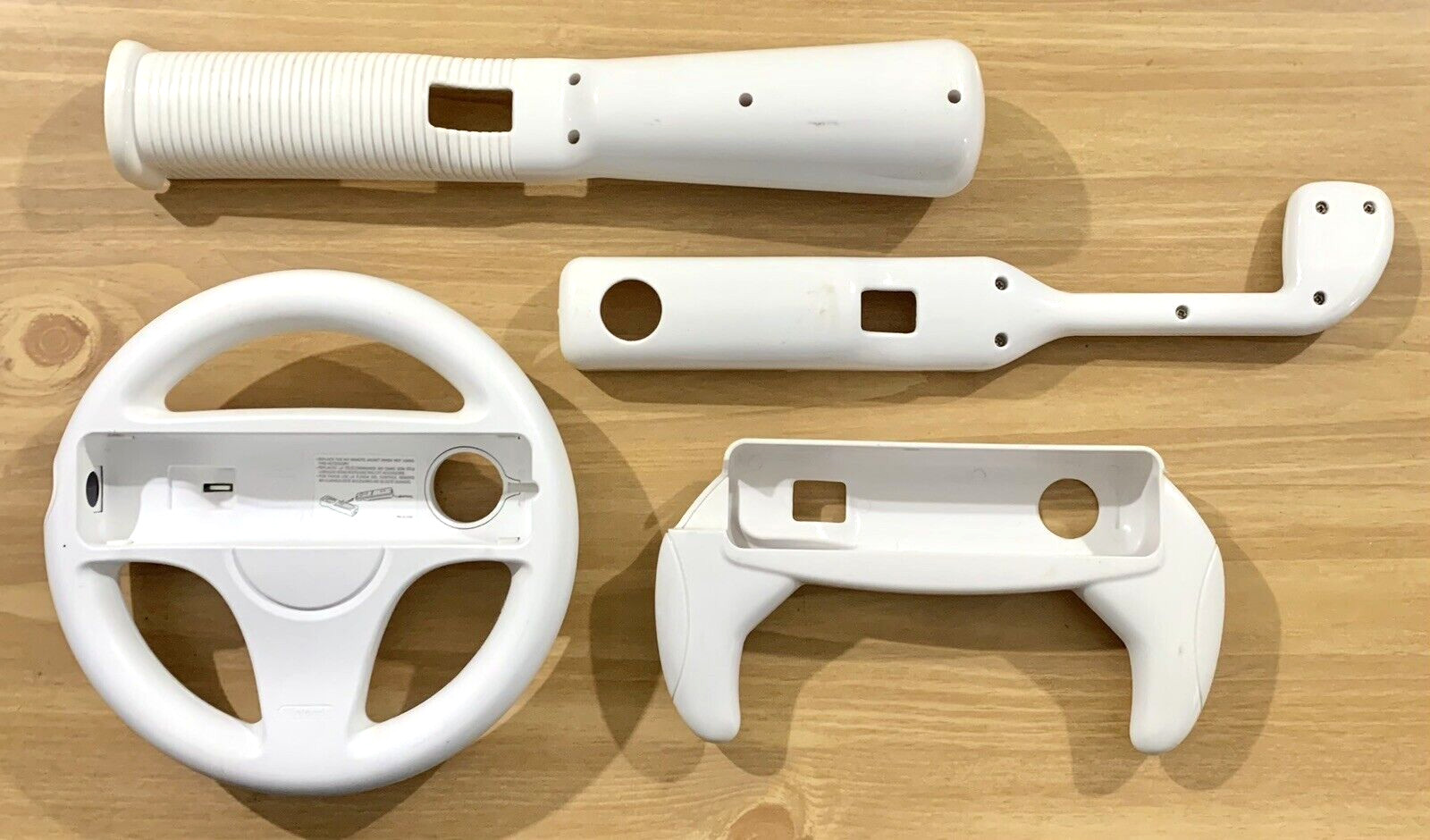 Nintendo Wii ~ 4X Controller Attachments ~ White ~ Cleaned ~ 2000s ~ !L⚪️⚪️K!
