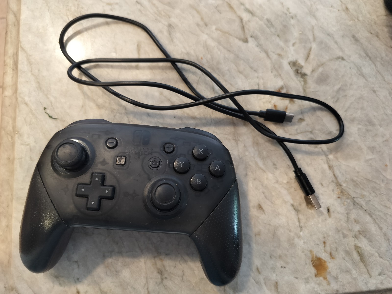 Nintendo Switch Pro Controller Black Wireless with USB-C to USB-A cable