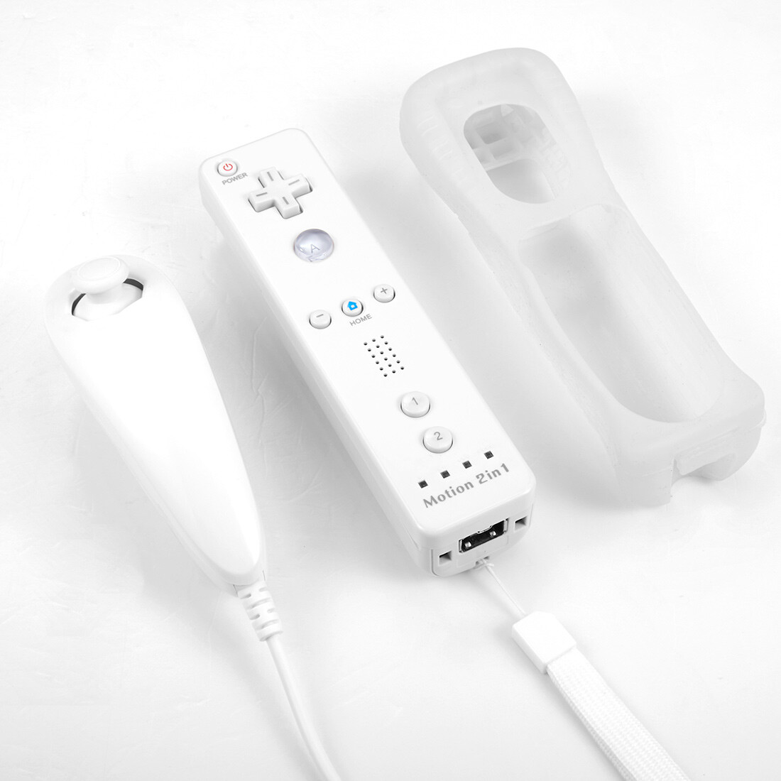 Built in Motion Plus Remote Nunchuck Controller + Case for Nintendo Wii / Wii U