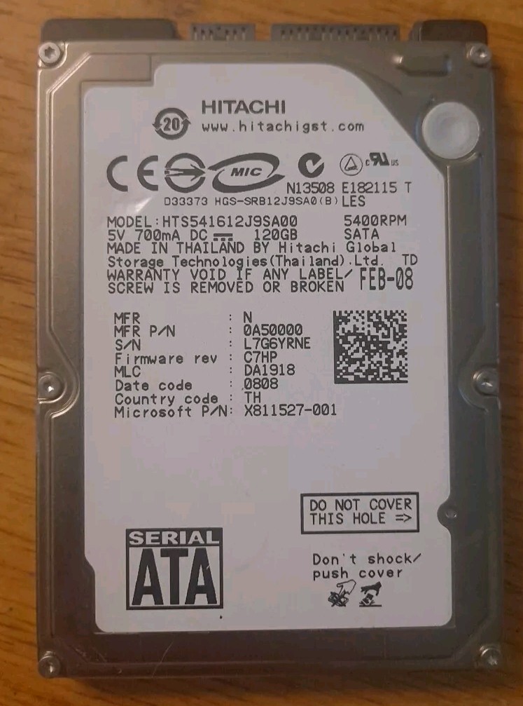 Generic 120 Gb HDD Internal Hard Drive 1451 Microsoft Xbox 360 S Slim E No Case
